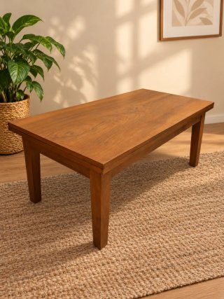 Mesa baja de centro de teca nórdica