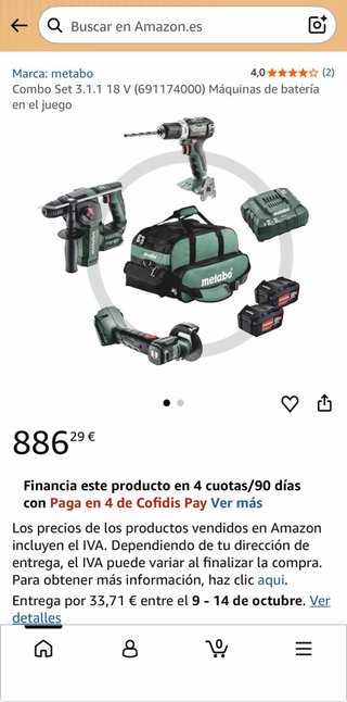 Set de Herramientas a Batería Metabo