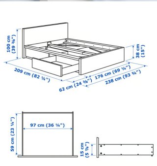 Estructura Cama Malm Ikea Blanca