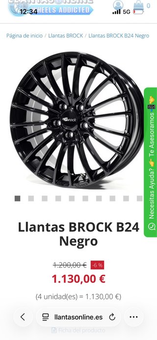 Llantas Brock B24 Negras 18 pulgadas