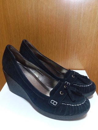 Zapatos de cuña CaféNoir negros talla 39