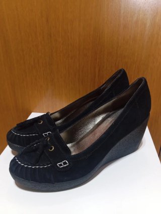 Zapatos de cuña CaféNoir negros talla 39