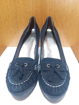 Zapatos de cuña CaféNoir negros talla 39