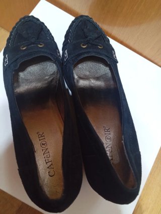 Zapatos de cuña CaféNoir negros talla 39