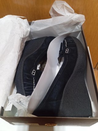 Zapatos de cuña CaféNoir negros talla 39