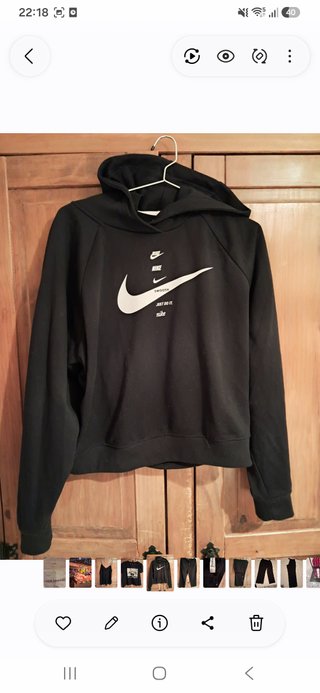 Sudadera Nike Negra Talla L