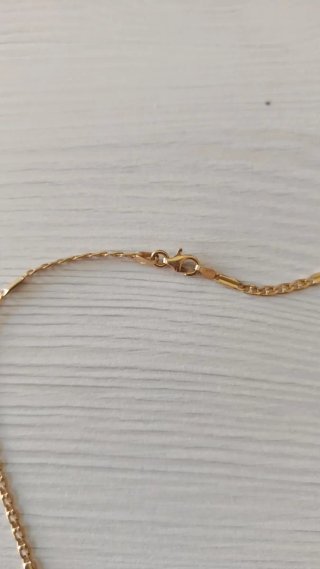 Cadena Fígaro Oro 18k con Colgante Rosa
