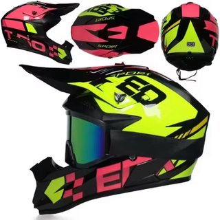 Casco de Motocross con Gafas