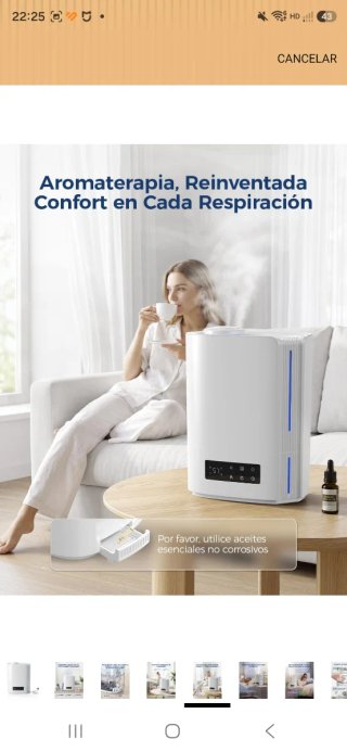 Humidificador Ultrasónico AROEVE 6L