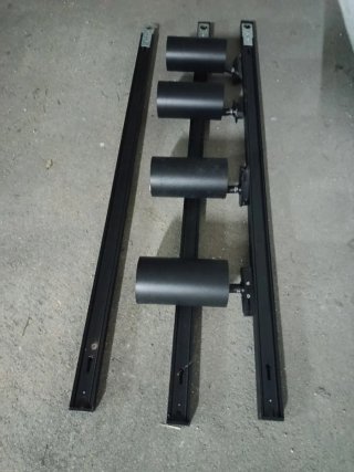 Candeeiro Teto Preto 4 Focos Orientáveis