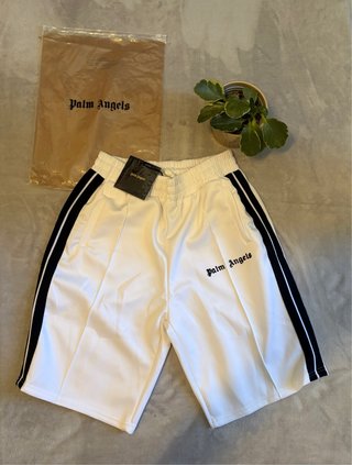 Pantaloni Palm Angels bianchi con banda nera