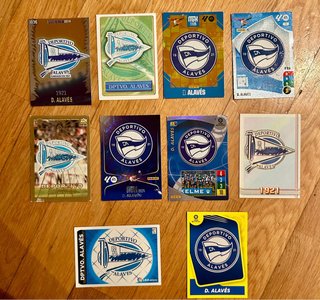 Lote de 10 cromos del Deportivo Alavés