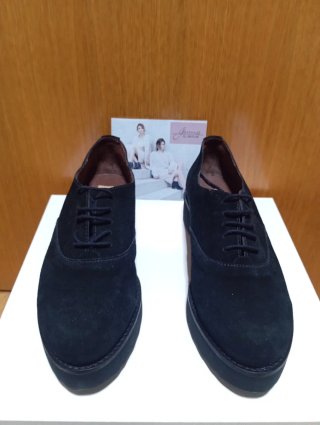 Zapatos Derby o Blucher de Gaymo de ante Negro