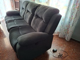 Sofá Relax Eléctrico de 3 Plazas Gris