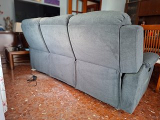 Sofá Relax Eléctrico de 3 Plazas Gris
