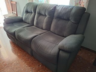 Sofá Relax Eléctrico de 3 Plazas Gris