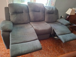 Sofá Relax Eléctrico de 3 Plazas Gris