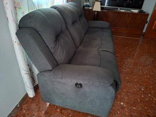 Sofá Relax Eléctrico de 3 Plazas Gris