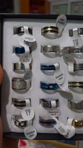 Set de Anillos de Acero Inoxidable