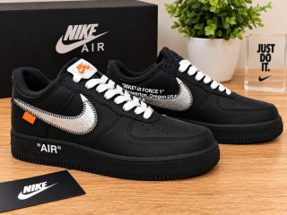 Nike Air Force 1 Low Off-White MoMA Negro Plata