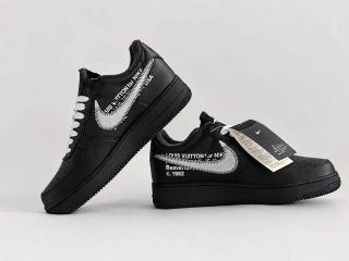 Nike Air Force 1 Low Off-White MoMA Negro Plata