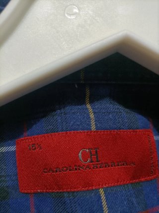 Camisa Carolina Herrera Cuadros Talla M