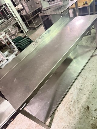 Mesa de acero inoxidable 180x60x85