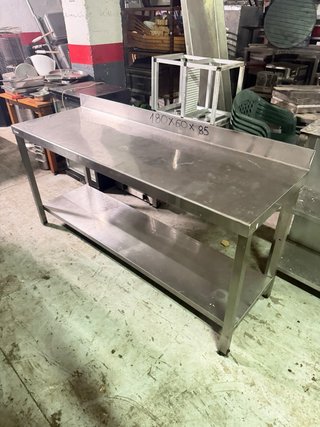Mesa de acero inoxidable 180x60x85