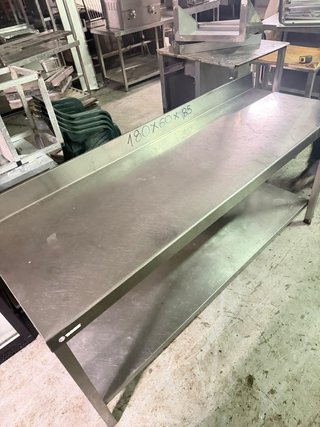 Mesa de acero inoxidable 180x60x85