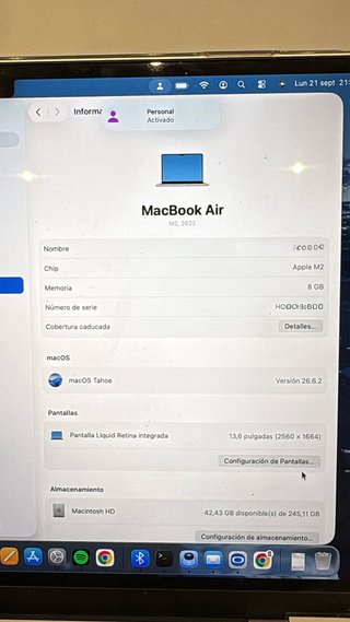 MacBook Air Apple Plateado