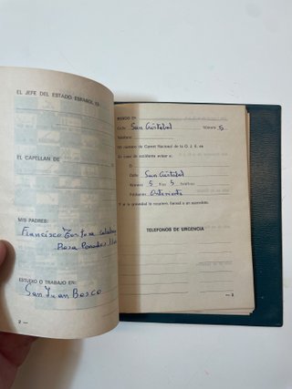 Guión Banderín OJE y Carpeta 1974