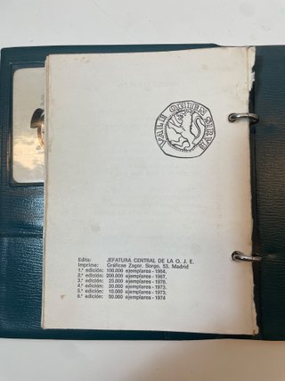 Guión Banderín OJE y Carpeta 1974