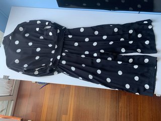 Peto lunares blanco y negro Talla L