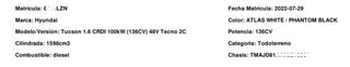 Hyundai Tucson 2022 1.6 CRDI (136CV) 48V Tecno 2C