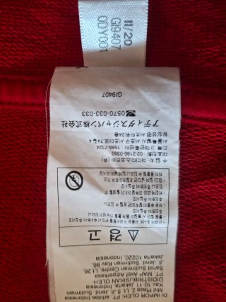 Sudadera Reebok Roja y Blanca Talla L