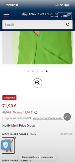 Pantalón Corto Tenis Nike Court