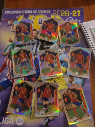 Lote de 9 Cartas Cromos Selección Española