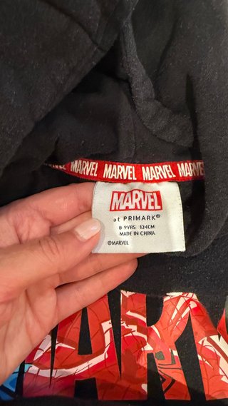Sudadera Negra Marvel para Niño