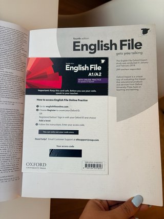 Libro inglés: English File 4th Edition A1/A2