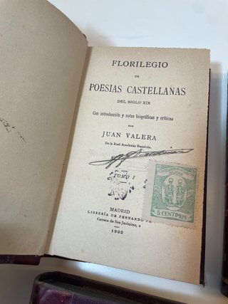 Florilegio Poesías Castellanas - J. Valera (5 Vol)