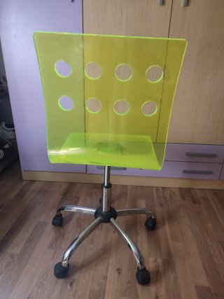 Silla de escritorio transparente verde