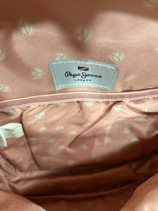 Mochila pequeña Pepe Jeans rosa con estrellas