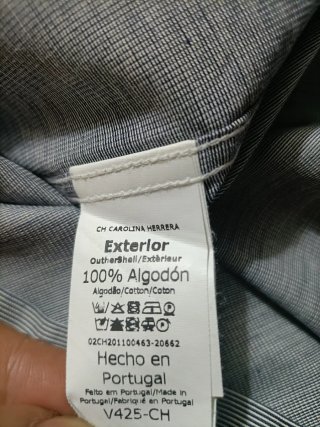 Camisa Carolina Herrera Azul Talla XL