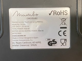 Robot de cocina Mambo CECOTEC Touch jarra Habana