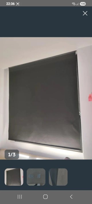 Estor enrollable gris 140 cm poliester