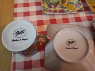 6 Tazas Espresso Giordano Di Ponzano Florales