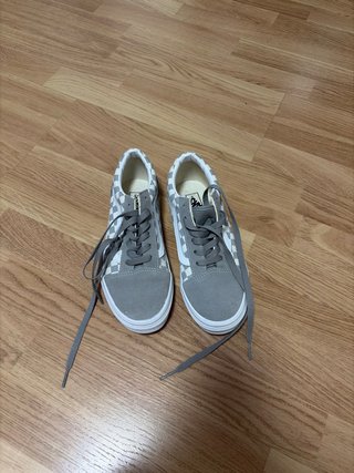 Zapatillas Vans Checkerboard Gris y Blanco