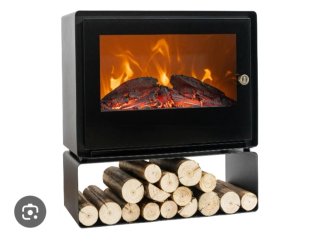 Chimenea Eléctrica 2000W Negra y TV Panasonic '65