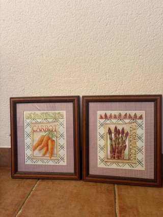 Cuadros decorativos de verduras