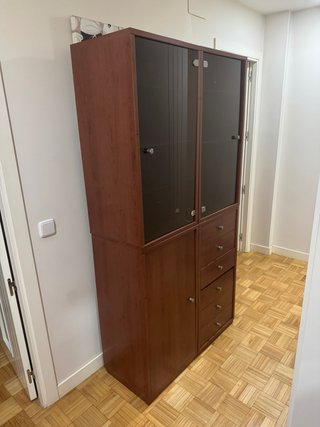 Vitrina Armario de Madera cristal